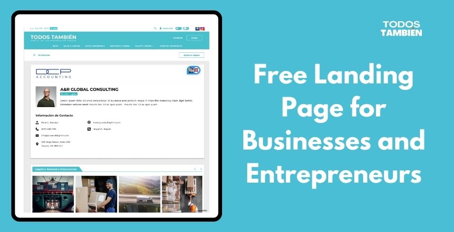 Free Landing Page for Businesses and Entrepreneurs. Register Now!