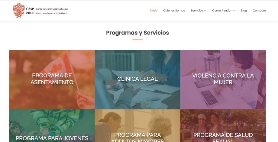 Centro para Gente de Habla Hispana. Website