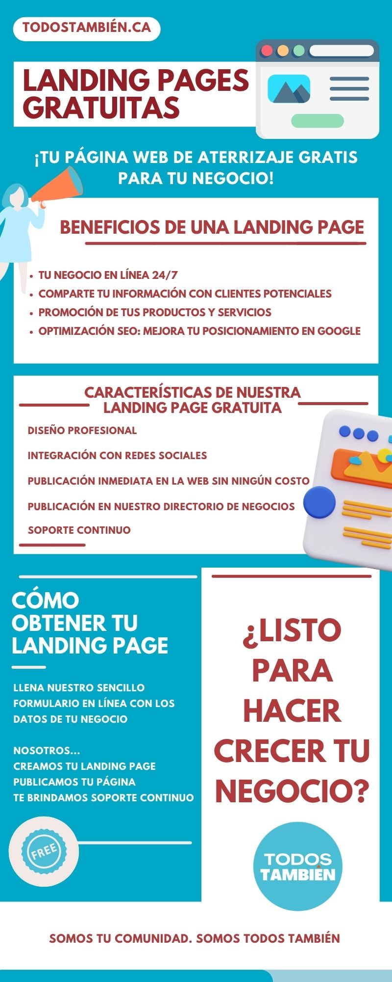 ¡Tú Página Web de Aterrizaje para tu Negocio. Gratis!
